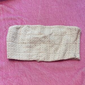 Zara Cream Textured Bandeau